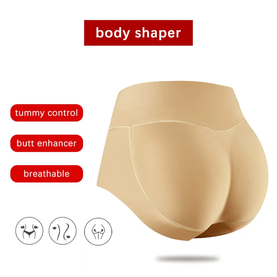 Seamless Butt Lifter Shaping Panties – Padded Hip Enhancer for a Curvier Silhouette
