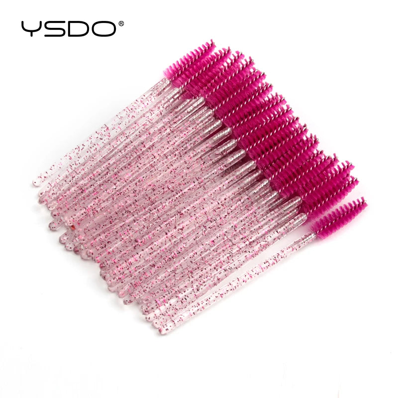 50pcs Disposable Lash & Brow Spoolies – Perfect for Extensions, Mascara & Makeup Application