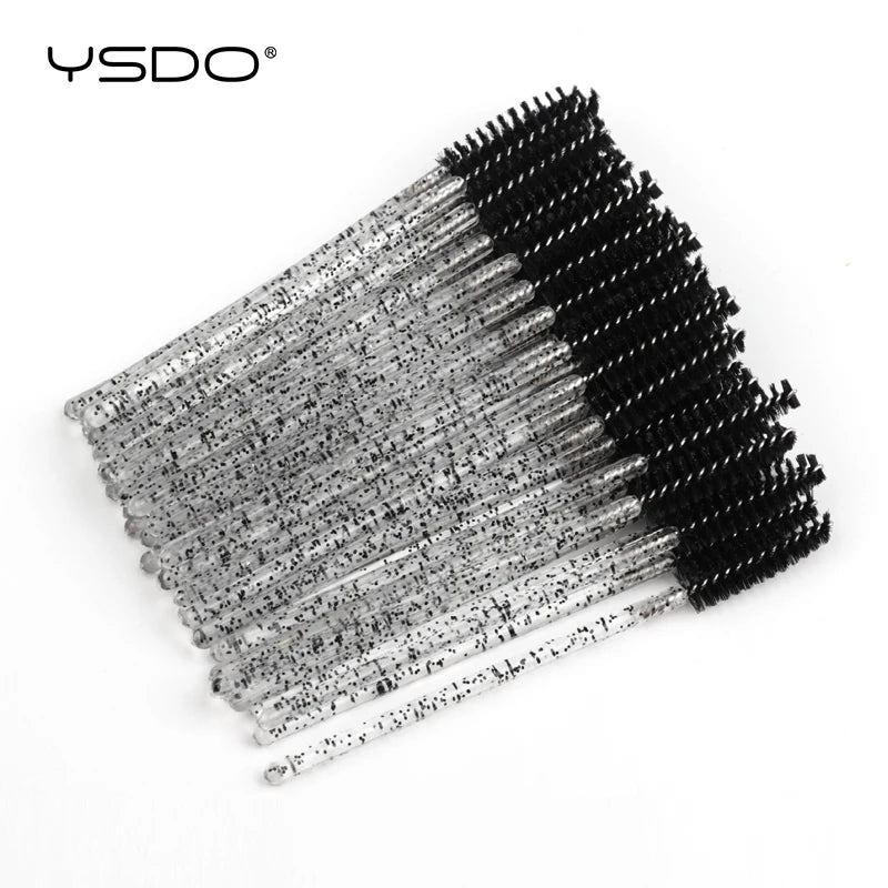 50pcs Disposable Lash & Brow Spoolies – Perfect for Extensions, Mascara & Makeup Application