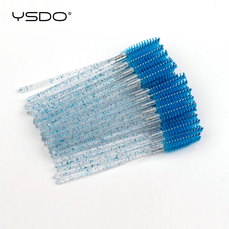 50pcs Disposable Lash & Brow Spoolies – Perfect for Extensions, Mascara & Makeup Application