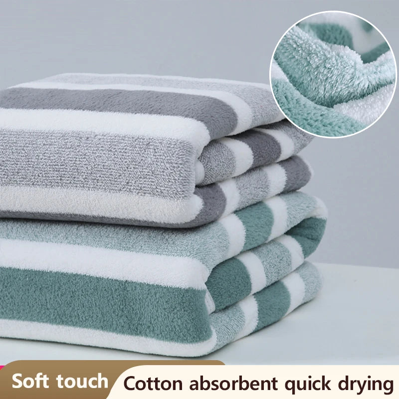 Luxury Thickened Cotton Bath Towel – Ultra Soft, Quick-Dry & Highly Absorbent (70x130cm)