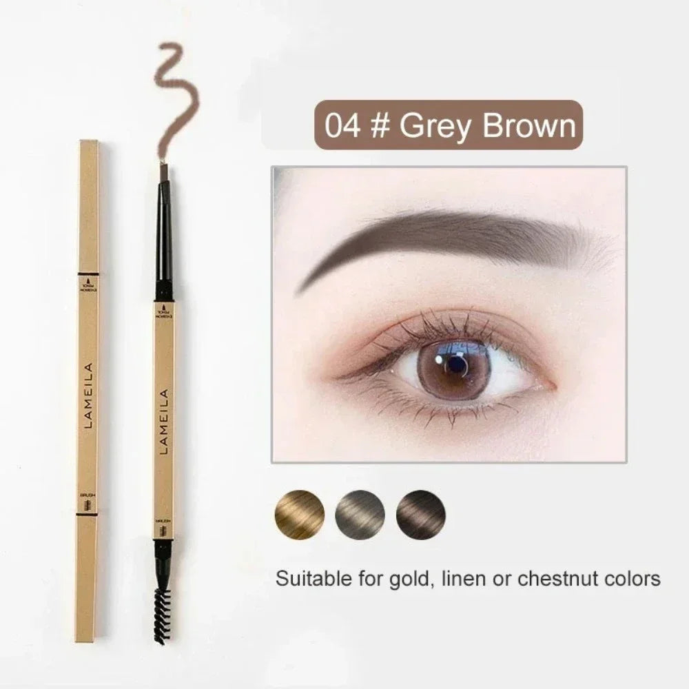 5-Colour Waterproof Eyebrow Pencil with Brush – Long-Lasting, Sweatproof & Smudge-Free Brow Definition