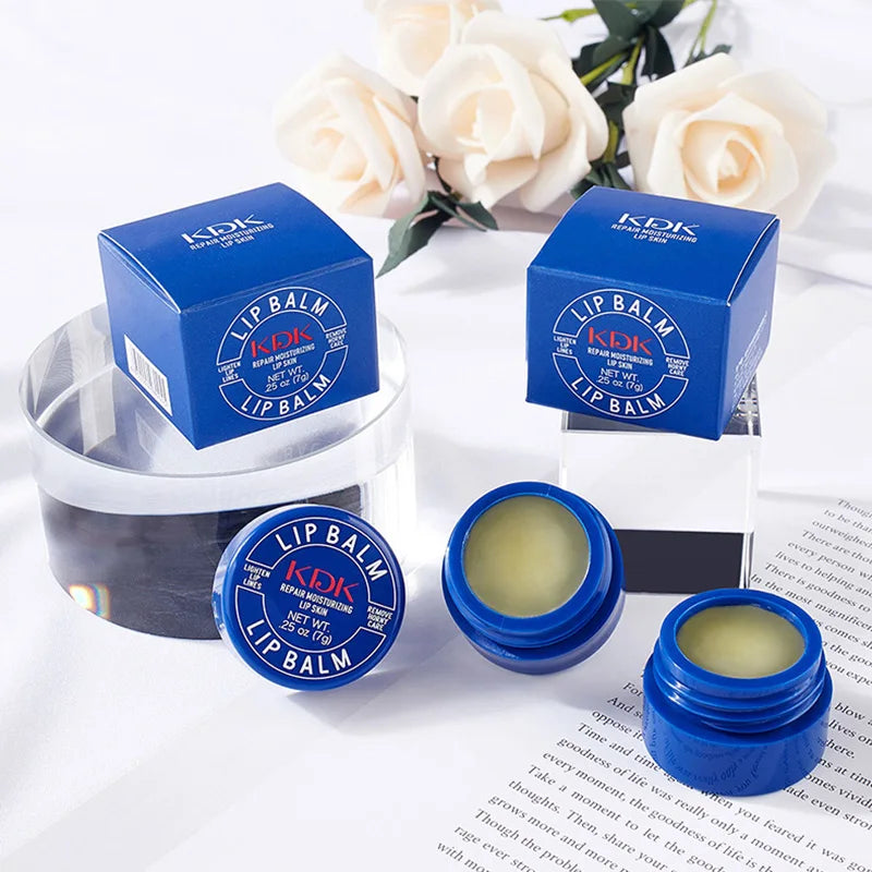 Dark Lip Corrector Balm – Aloe Repair Mask for Lightening Pigmentation & Moisturising Lips (Blue Jar)
