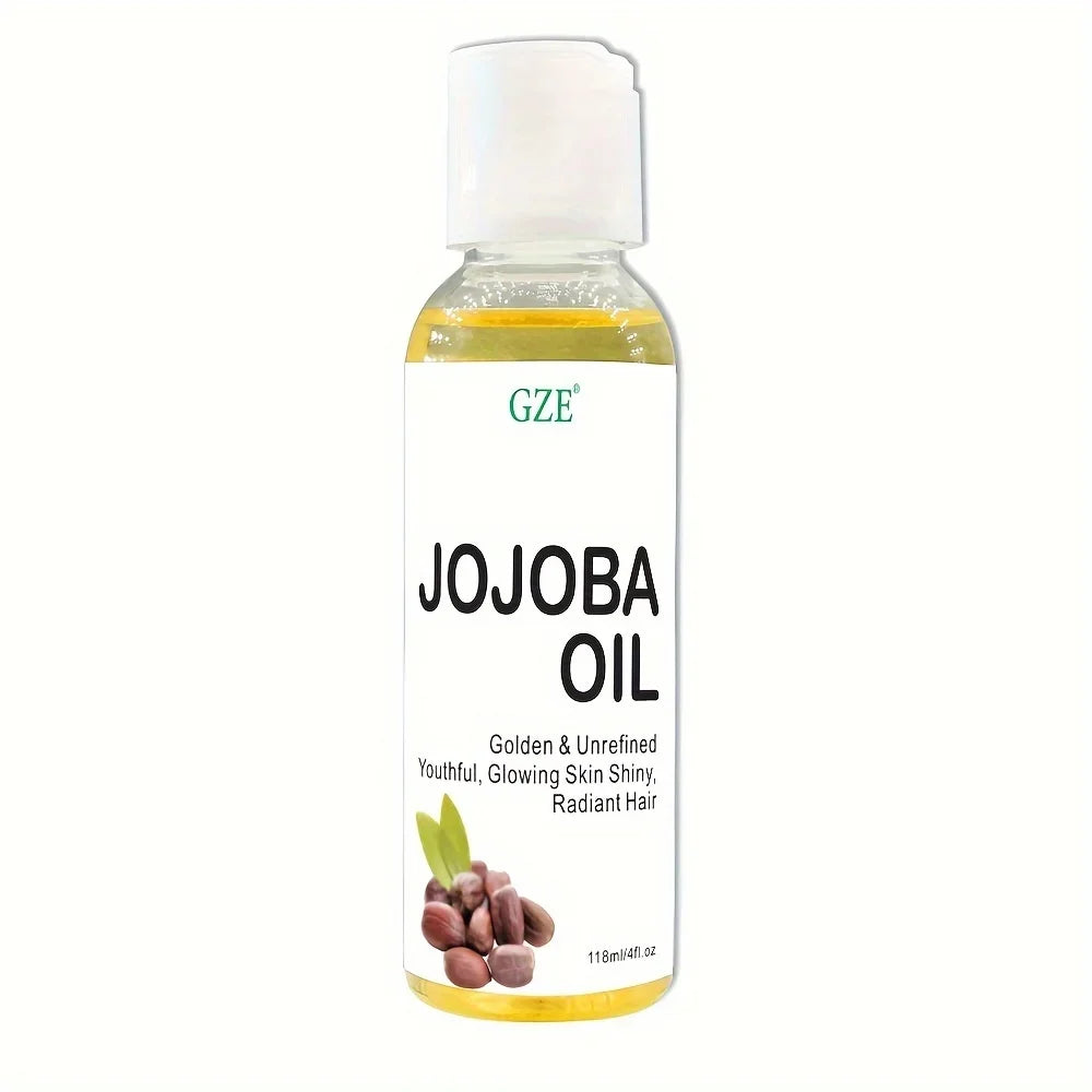 100% Pure Organic Jojoba Oil – Cold Pressed, Hexane-Free Moisturiser for Face, Hair, Skin & Nails (Youthful Glow)