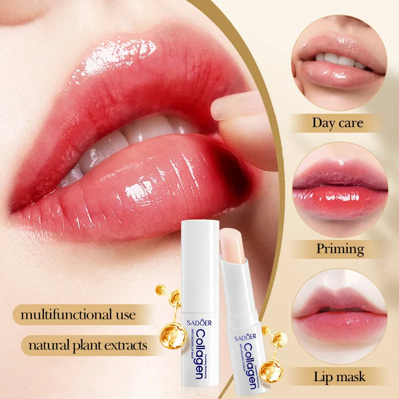 Collagen Lip Balm – Deep Moisture, Anti-Crack Repair & Lip Brightening | 10x Collagen Boost for Smooth, Youthful Lips
