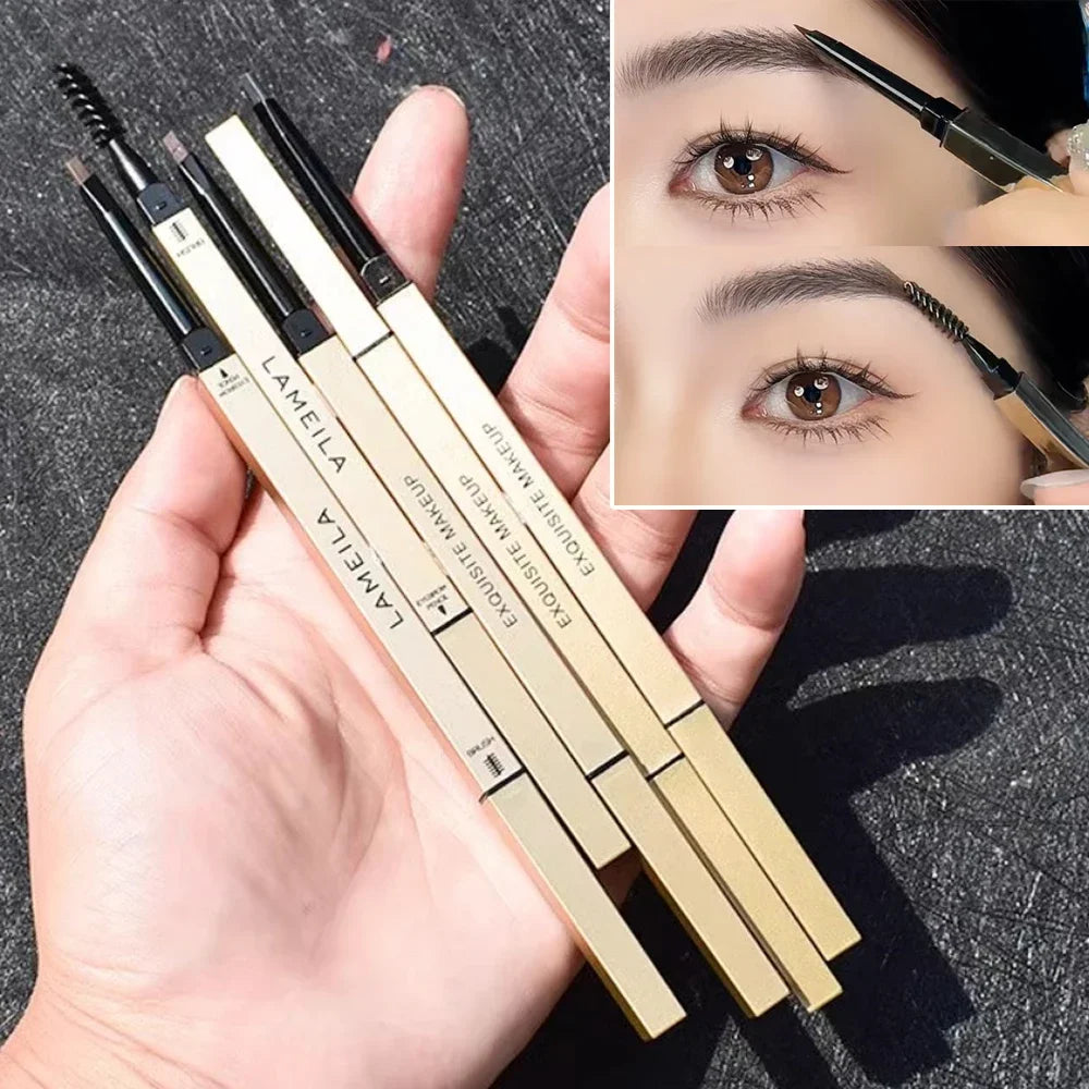 5-Colour Waterproof Eyebrow Pencil with Brush – Long-Lasting, Sweatproof & Smudge-Free Brow Definition
