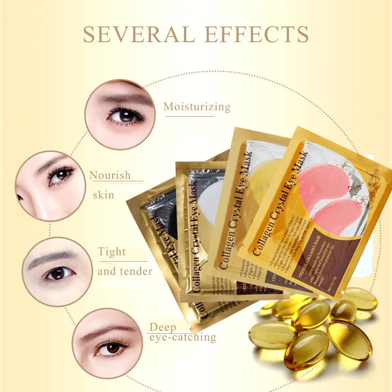 Gold Collagen Under Eye Masks – 10 Pairs | Hydrating, Firming & Brightening Eye Patches for Tired Eyes & Puffiness