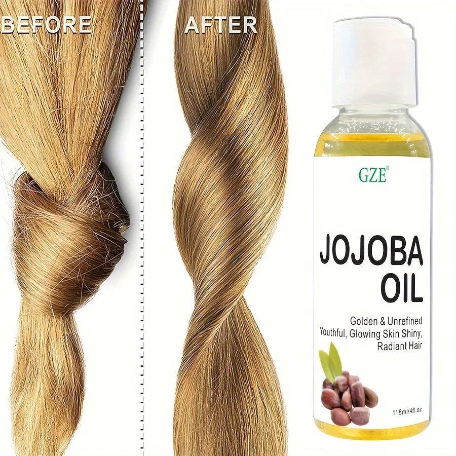 100% Pure Organic Jojoba Oil – Cold Pressed, Hexane-Free Moisturiser for Face, Hair, Skin & Nails (Youthful Glow)