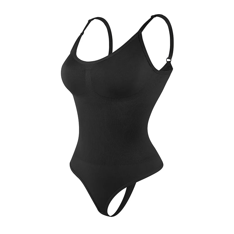 Women’s Sculpting Shapewear Bodysuit – Full Body Faja with Thong Back & Slimming Support