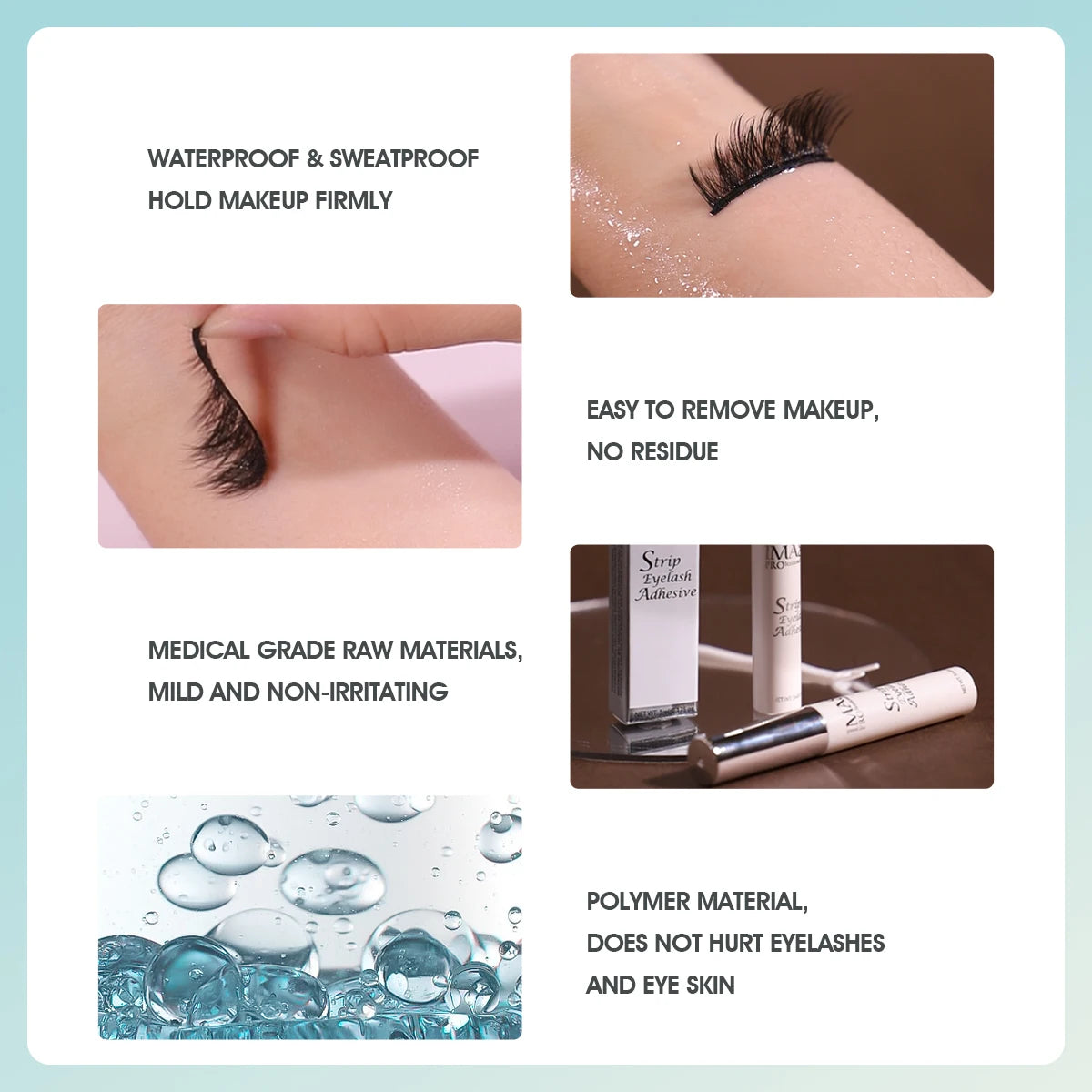 IMAGIC 5ml Lash Adhesive – Waterproof, Fast-Drying & Long-Lasting False Eyelash Glue (No Irritation)