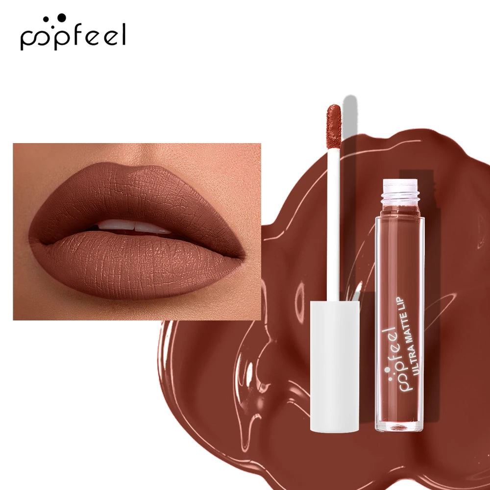 POPFEEEL™ High-Impact Lip Glaze – Bold Black Gloss, Smudge-Free, Long-Lasting & Cup-Resistant Shine
