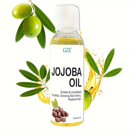 100% Pure Organic Jojoba Oil – Cold Pressed, Hexane-Free Moisturiser for Face, Hair, Skin & Nails (Youthful Glow)