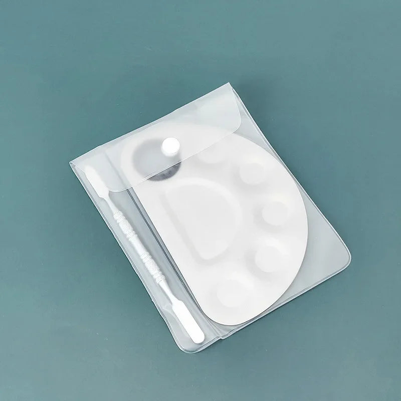 Pro Stainless Steel Makeup Mixing Palette & Spatula – Perfect for Foundation, Nails & More!