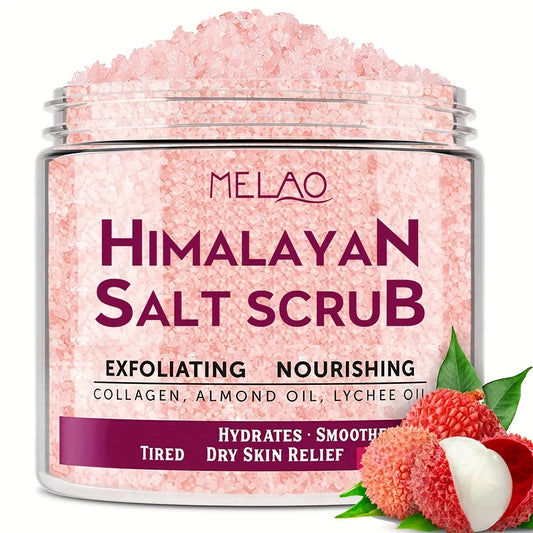 Himalayan Salt Body Scrub with Collagen – Deep Exfoliation & Glow (340g)