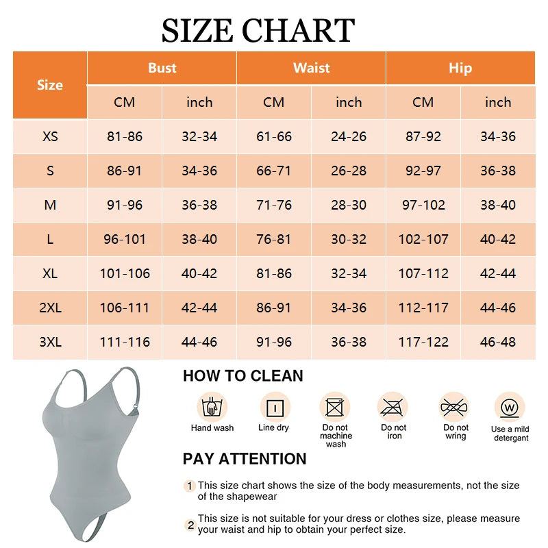 Women’s Sculpting Shapewear Bodysuit – Full Body Faja with Thong Back & Slimming Support