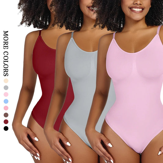 Women’s Sculpting Shapewear Bodysuit – Full Body Faja with Thong Back & Slimming Support