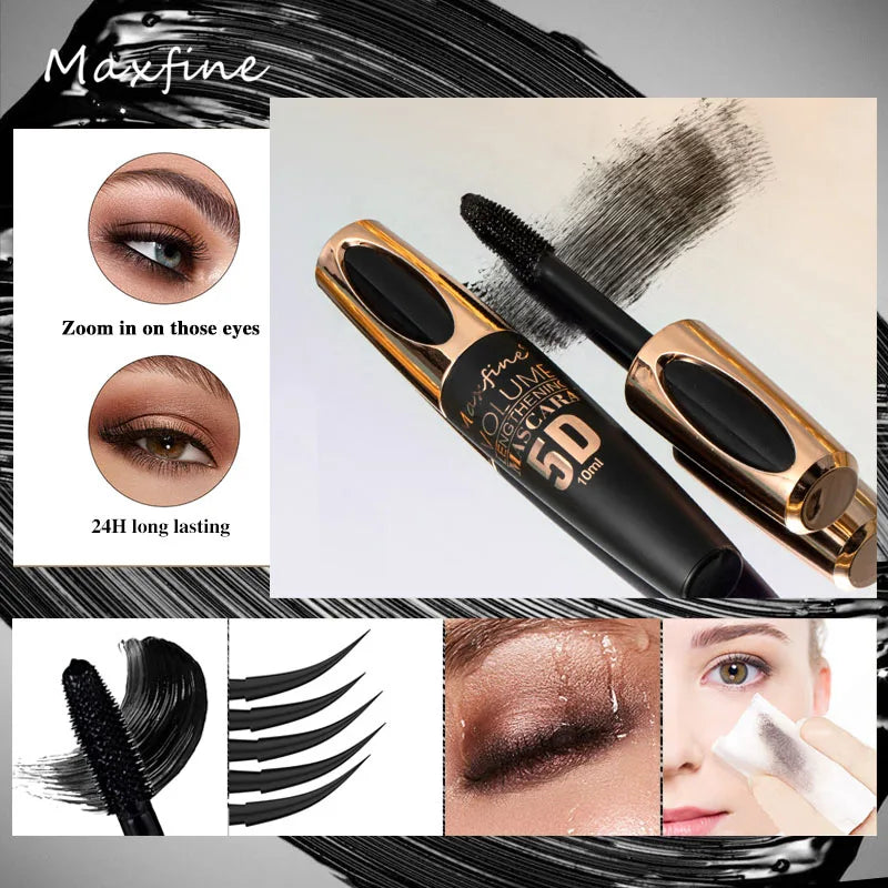 5D Silk Volume Mascara – Dramatic Length, Waterproof Wear & Intense Black Finish