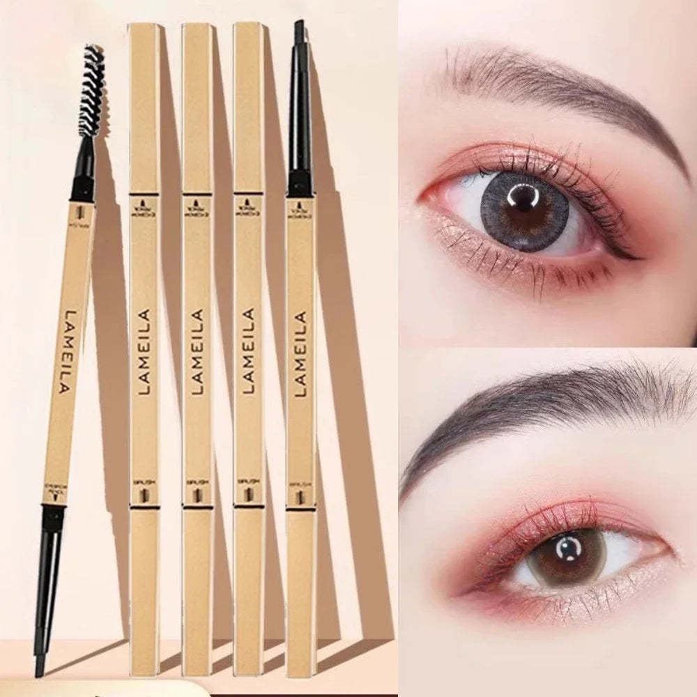 5-Colour Waterproof Eyebrow Pencil with Brush – Long-Lasting, Sweatproof & Smudge-Free Brow Definition