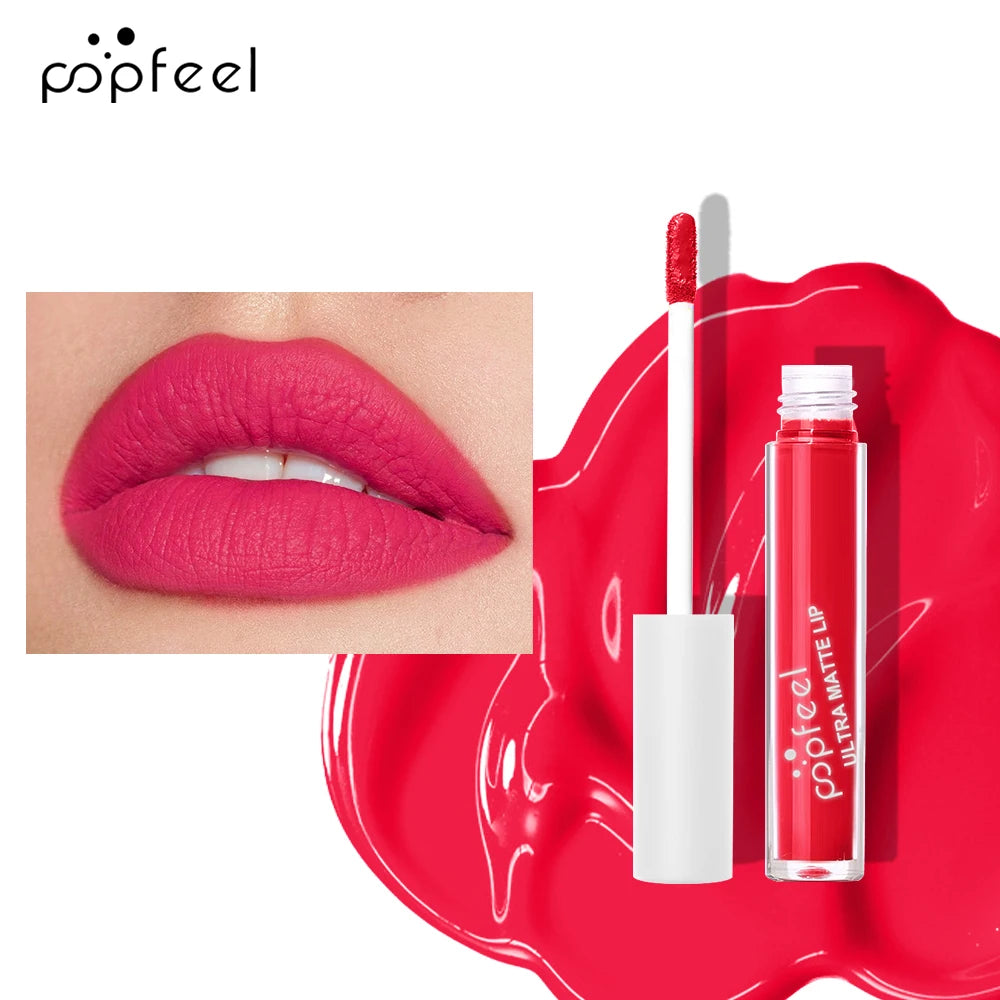 POPFEEEL™ High-Impact Lip Glaze – Bold Black Gloss, Smudge-Free, Long-Lasting & Cup-Resistant Shine