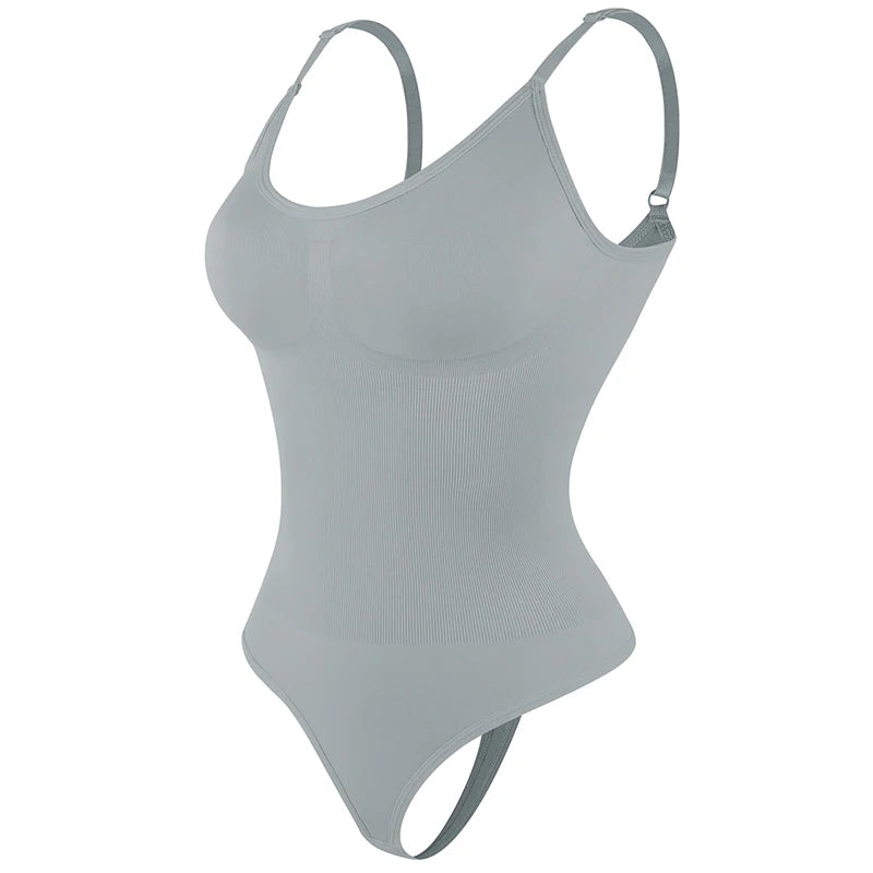 Women’s Sculpting Shapewear Bodysuit – Full Body Faja with Thong Back & Slimming Support