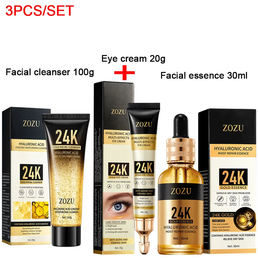 24K Gold Hyaluronic Eye Cream – Brightens Dark Circles & Firms Under-Eye Bags