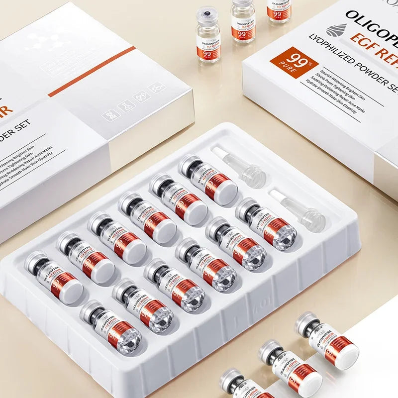 12-Piece Freeze-Dried Facial Serum Set – Pore-Tightening, Hydrating & Anti-Aging Peptide Boost