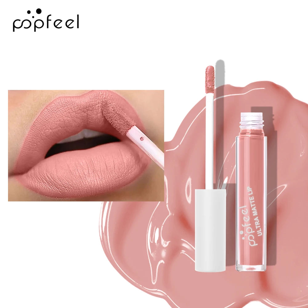 POPFEEEL™ High-Impact Lip Glaze – Bold Black Gloss, Smudge-Free, Long-Lasting & Cup-Resistant Shine