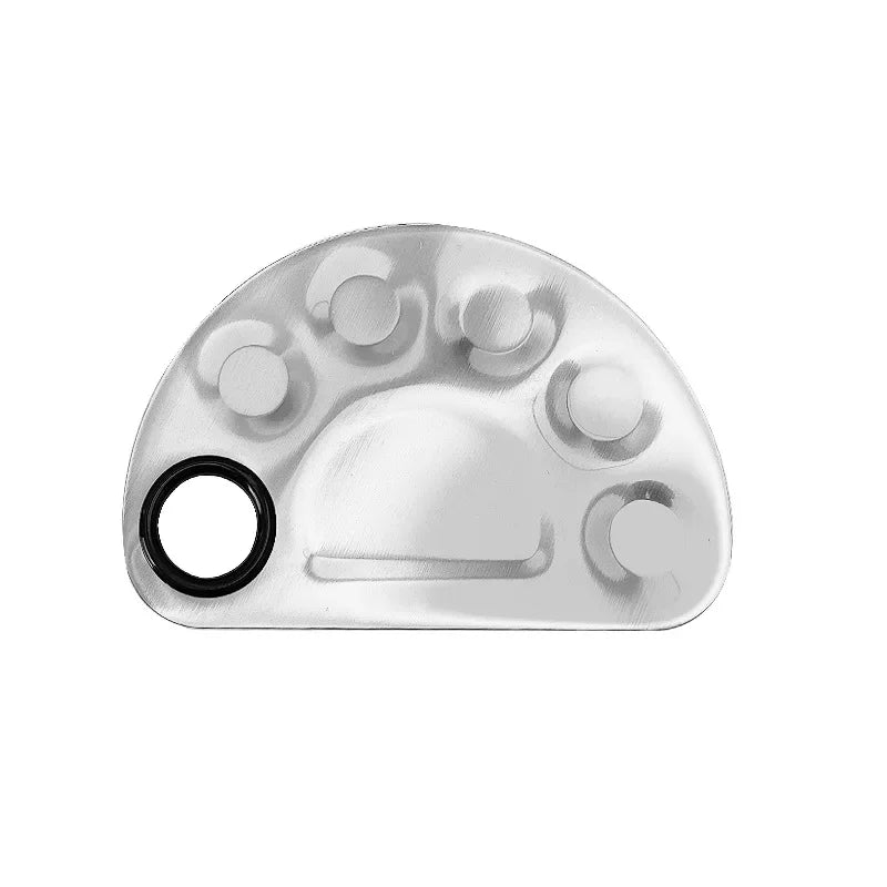Pro Stainless Steel Makeup Mixing Palette & Spatula – Perfect for Foundation, Nails & More!