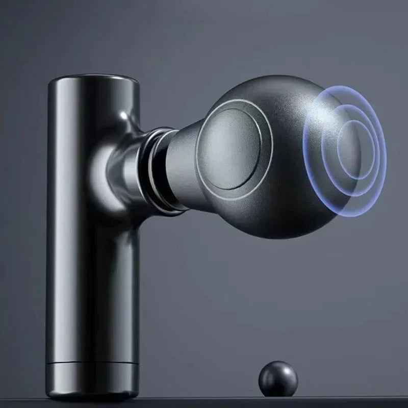 Mini LCD Massage Gun – 6-Head Portable Deep Tissue Massager for Neck, Back & Body Relief