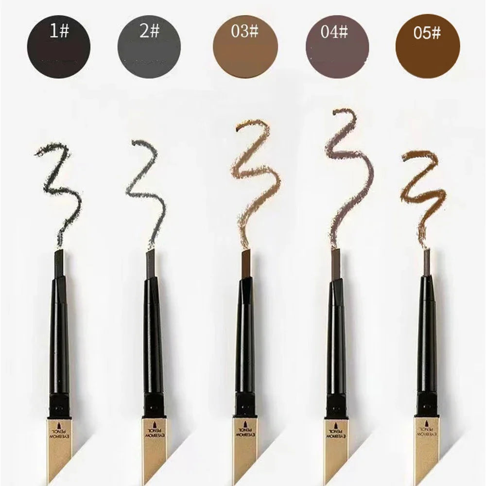 5-Colour Waterproof Eyebrow Pencil with Brush – Long-Lasting, Sweatproof & Smudge-Free Brow Definition