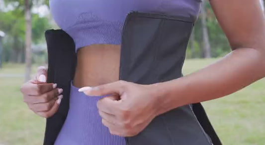Qtree Plus Size Waist Trainer – Sweat Belt Corset for Slimming, Shaping & Workout Support