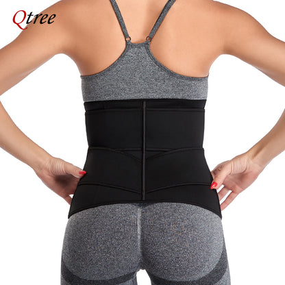 Qtree Plus Size Waist Trainer – Sweat Belt Corset for Slimming, Shaping & Workout Support