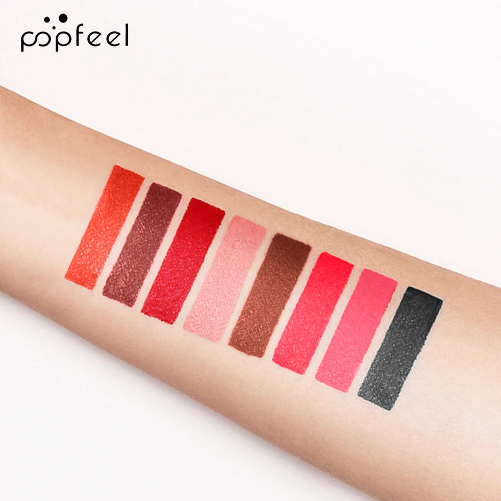 POPFEEEL™ High-Impact Lip Glaze – Bold Black Gloss, Smudge-Free, Long-Lasting & Cup-Resistant Shine