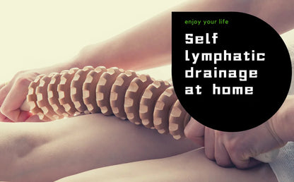 Deep Tissue Wooden Massage Roller – Anti-Cellulite Therapy Stick for Body Sculpting