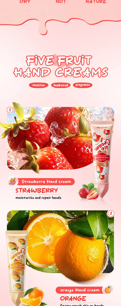 5-Piece Ice Cream Scented Hand Cream Gift Set – Moisturising, Brightening & Hydrating Skincare by SADOER