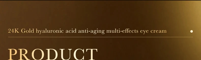 24K Gold Eye Cream with Hyaluronic Acid – Targets Dark Circles, Puffiness & Fine Lines