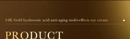 24K Gold Eye Cream with Hyaluronic Acid – Targets Dark Circles, Puffiness & Fine Lines