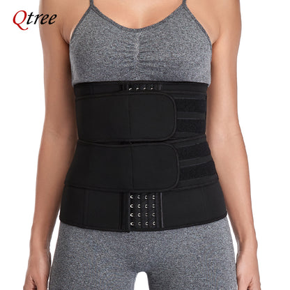 Qtree Plus Size Waist Trainer – Sweat Belt Corset for Slimming, Shaping & Workout Support