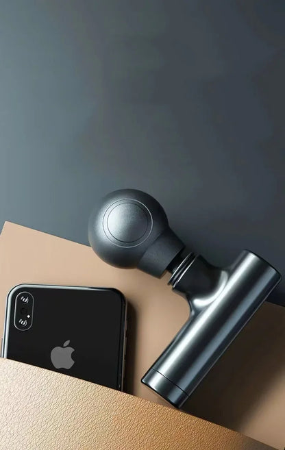 Mini LCD Massage Gun – 6-Head Portable Deep Tissue Massager for Neck, Back & Body Relief