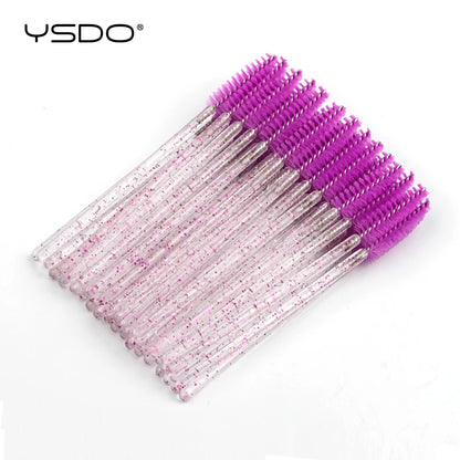 50pcs Disposable Lash & Brow Spoolies – Perfect for Extensions, Mascara & Makeup Application