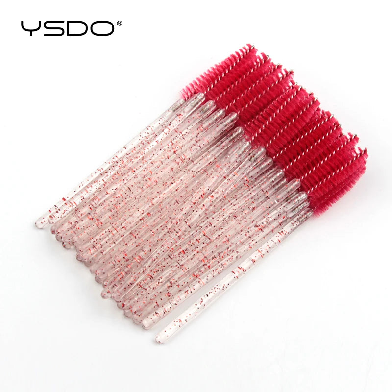 50pcs Disposable Lash & Brow Spoolies – Perfect for Extensions, Mascara & Makeup Application