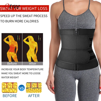 Qtree Plus Size Waist Trainer – Sweat Belt Corset for Slimming, Shaping & Workout Support