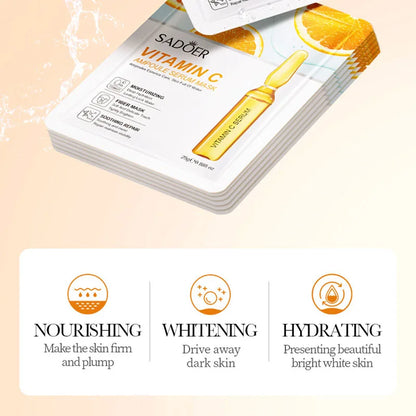 24K Gold & Hyaluronic Acid Sheet Mask Set – 15pcs for Hydration, Brightening & Firming