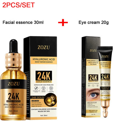 24K Gold Hyaluronic Eye Cream – Brightens Dark Circles & Firms Under-Eye Bags