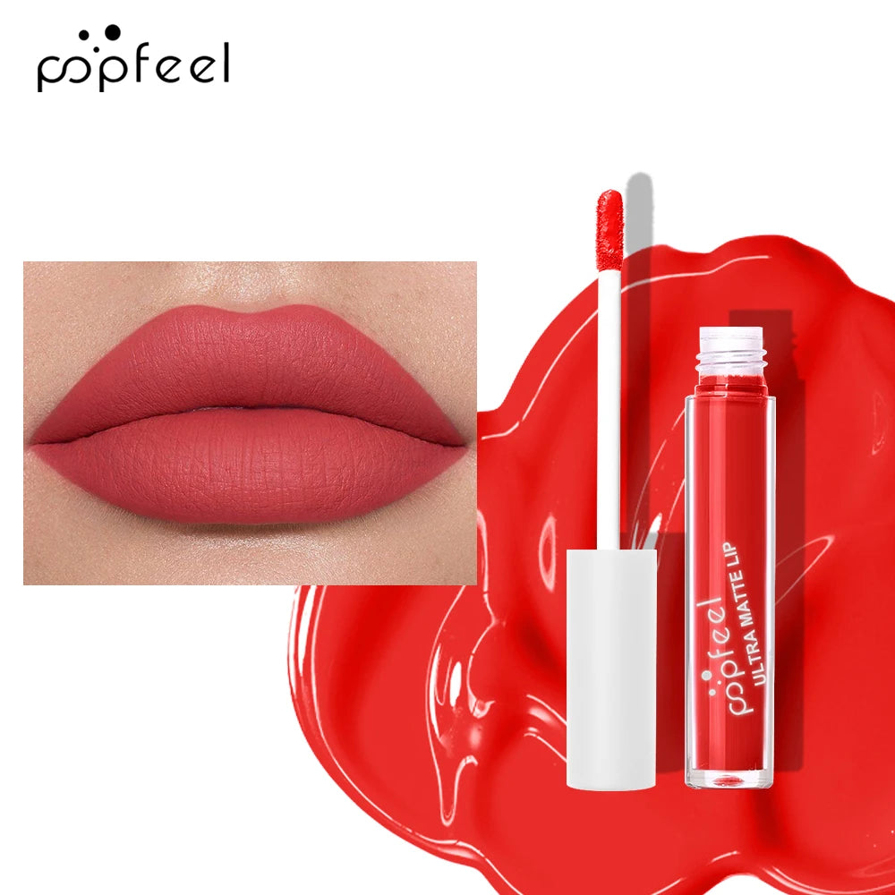 POPFEEEL™ High-Impact Lip Glaze – Bold Black Gloss, Smudge-Free, Long-Lasting & Cup-Resistant Shine