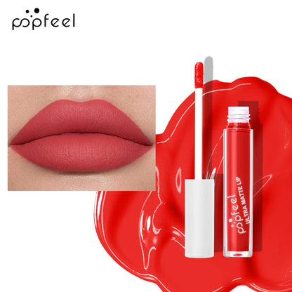 POPFEEEL™ High-Impact Lip Glaze – Bold Black Gloss, Smudge-Free, Long-Lasting & Cup-Resistant Shine