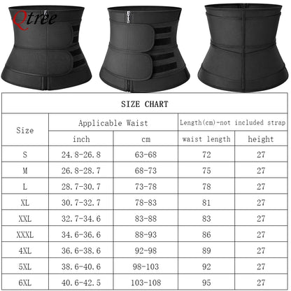 Qtree Plus Size Waist Trainer – Sweat Belt Corset for Slimming, Shaping & Workout Support