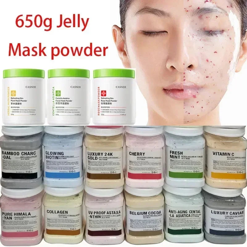 24K Gold Jelly Mask Powder – 500g / 650g Bulk Spa-Grade Hydration & Glow