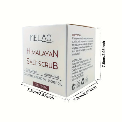 Himalayan Salt Body Scrub with Collagen – Deep Exfoliation & Glow (340g)