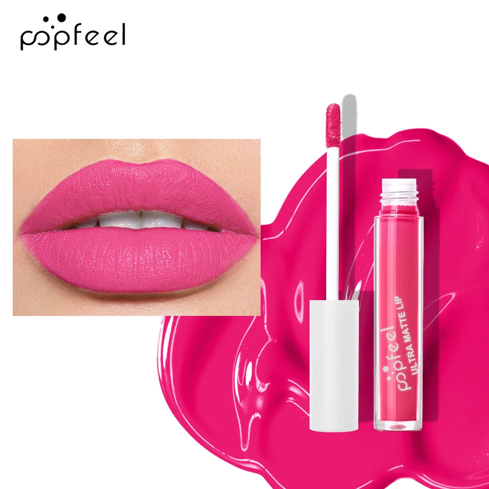 POPFEEEL™ High-Impact Lip Glaze – Bold Black Gloss, Smudge-Free, Long-Lasting & Cup-Resistant Shine
